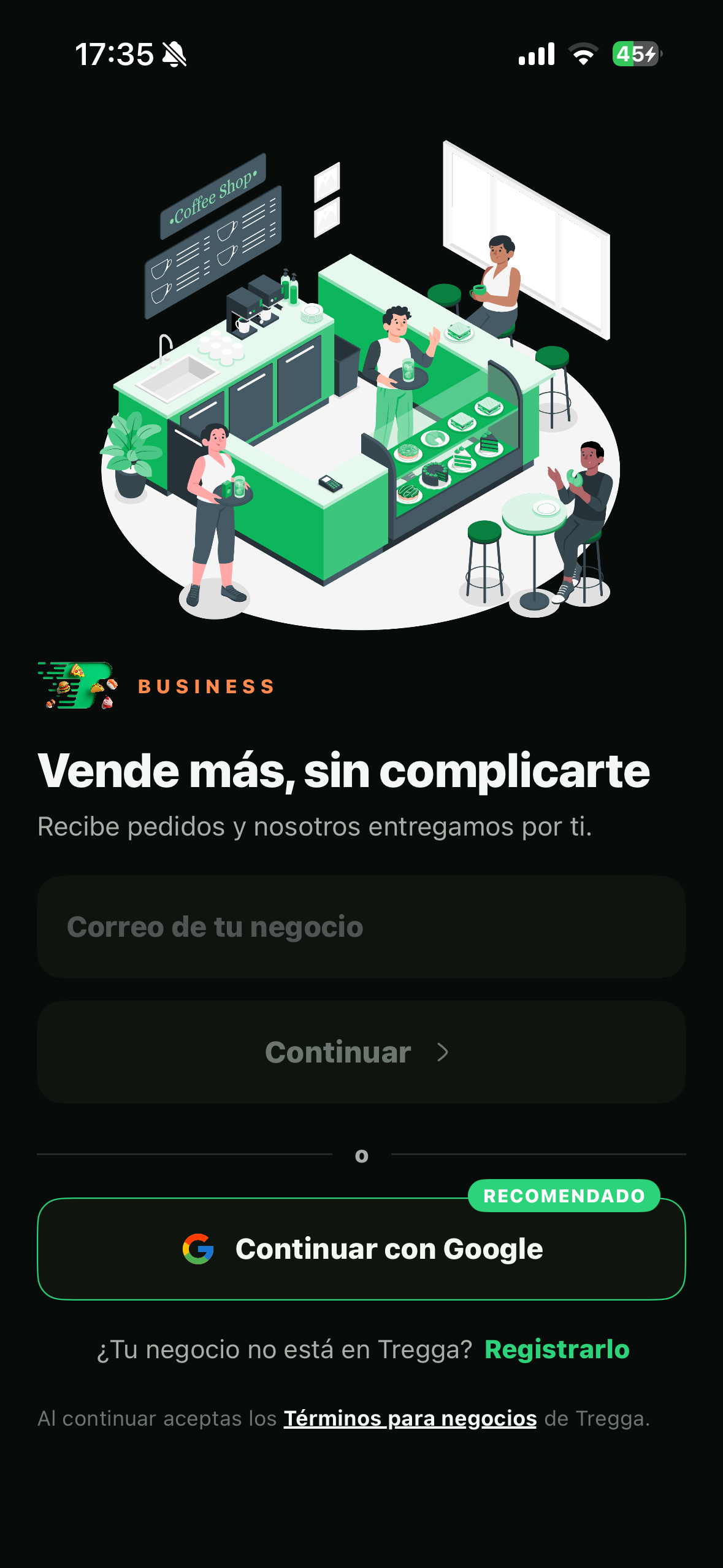 App de negocio Tregga — vende más sin complicarte